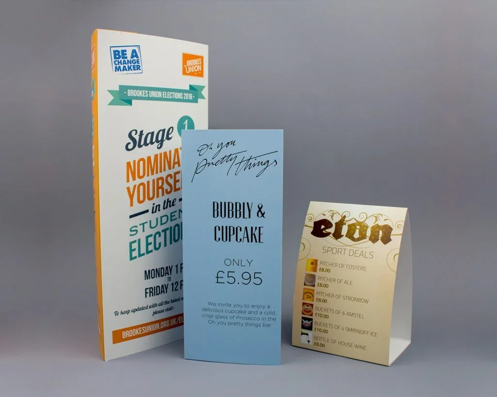 Table Tents Printing Billericay